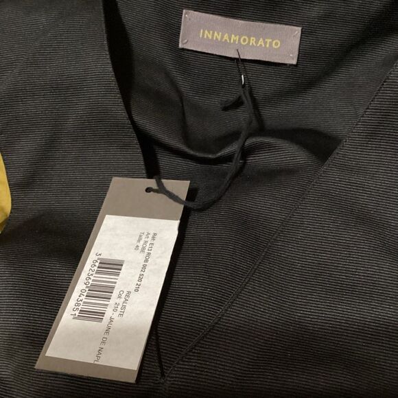NWT Innamorato Mustard Black Dress EU 40 - Picture 10 of 11